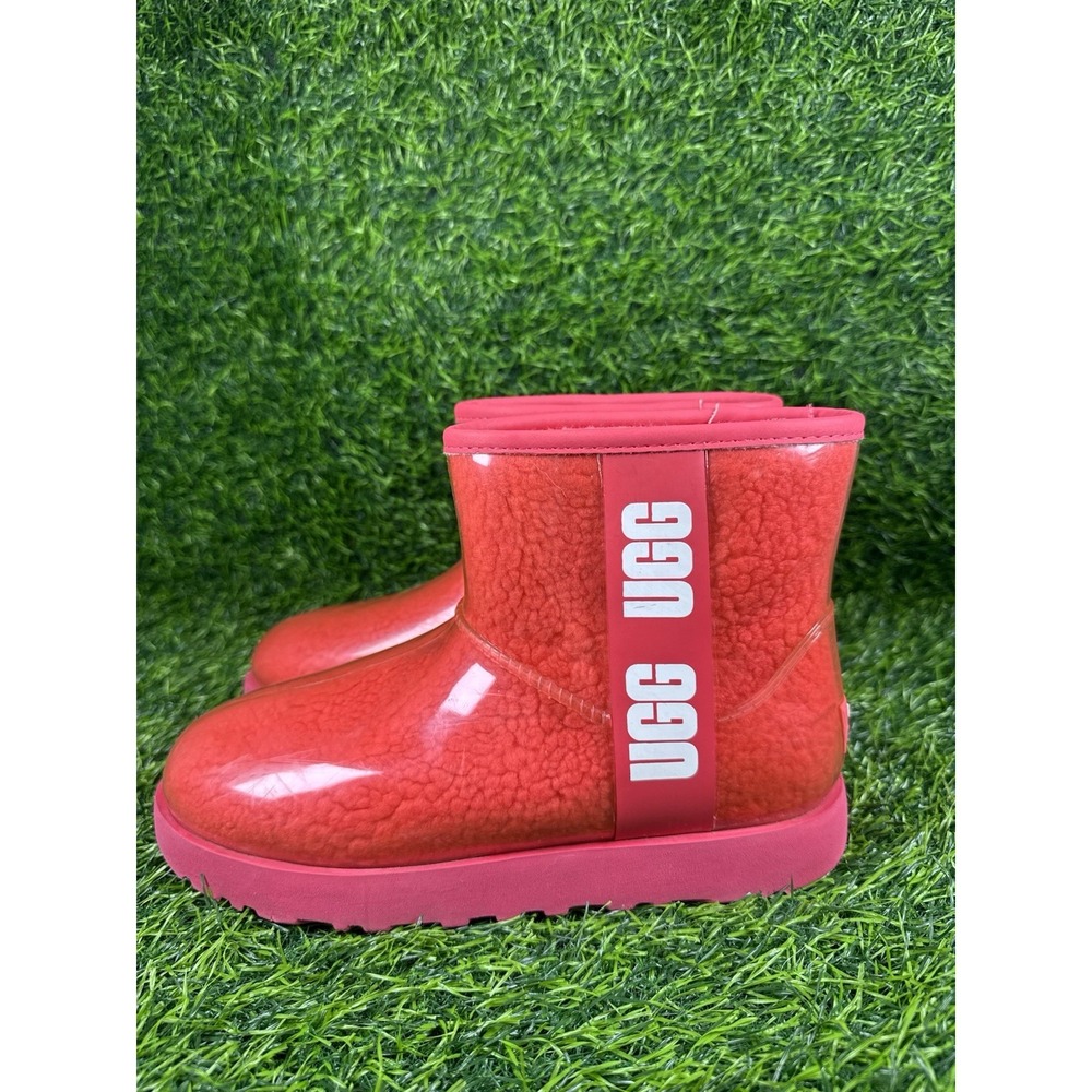 UGG Classic Clear Mini 1113190 Samba Red Women's Size 8 Waterproof Boots